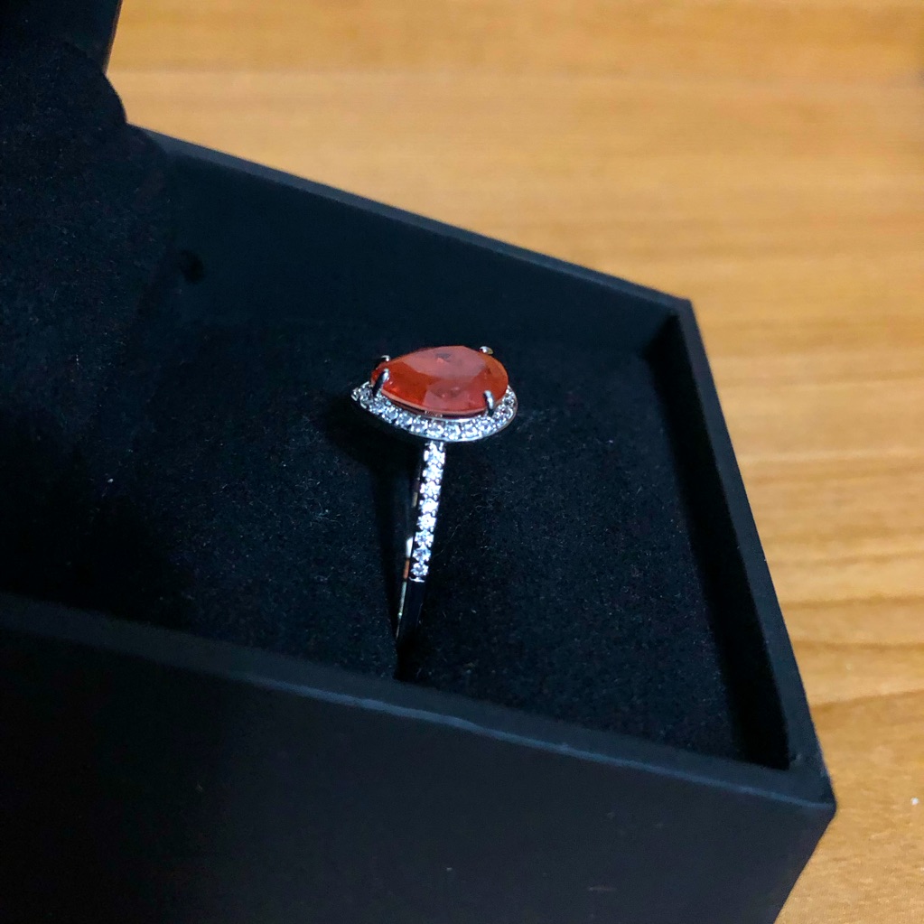 Rbp 2558 Bomb Party Natural Fusion Sunrise Orange Quartz RingSize 8 20$